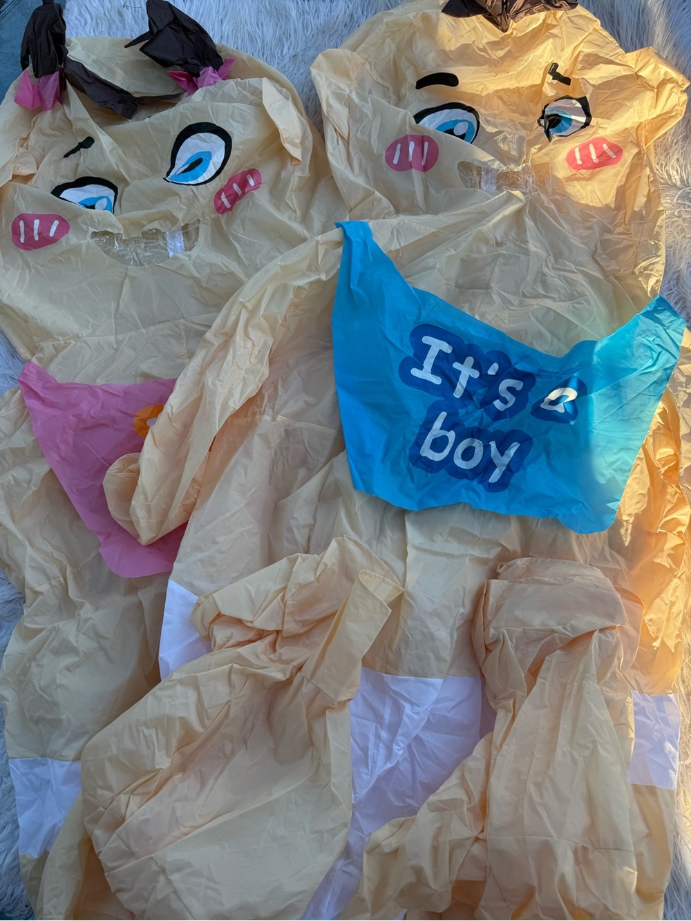 Adults Inflatable Baby Reveal Duo costume